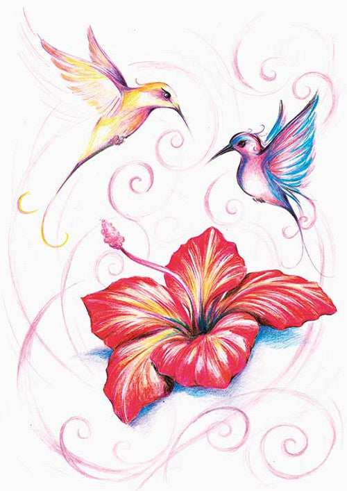 Paper Designs Red Flower with Birds XL-ANI-0002