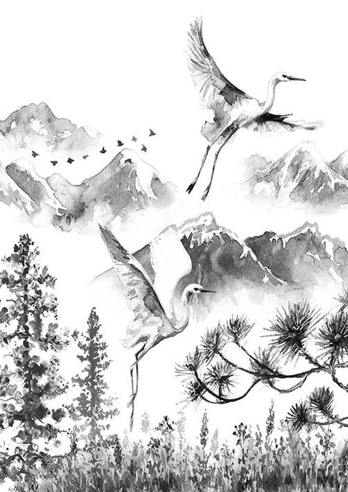 Paper Designs Flying Herons XL-ANI-0014