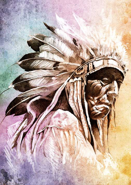 Paper Designs Native American Man XL-FLK-0001