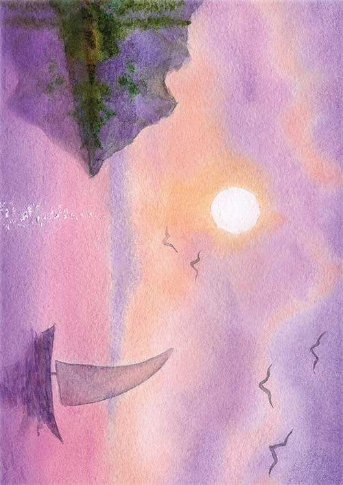 Paper Designs Sunset Sailboat XL-VWS-0006