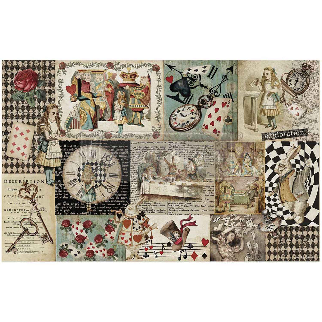 Curious Journey Paper, Redesign Decoupage Decor Tissue Paper – Curious Journey – 1 Sheet (19.5″ X 30″)