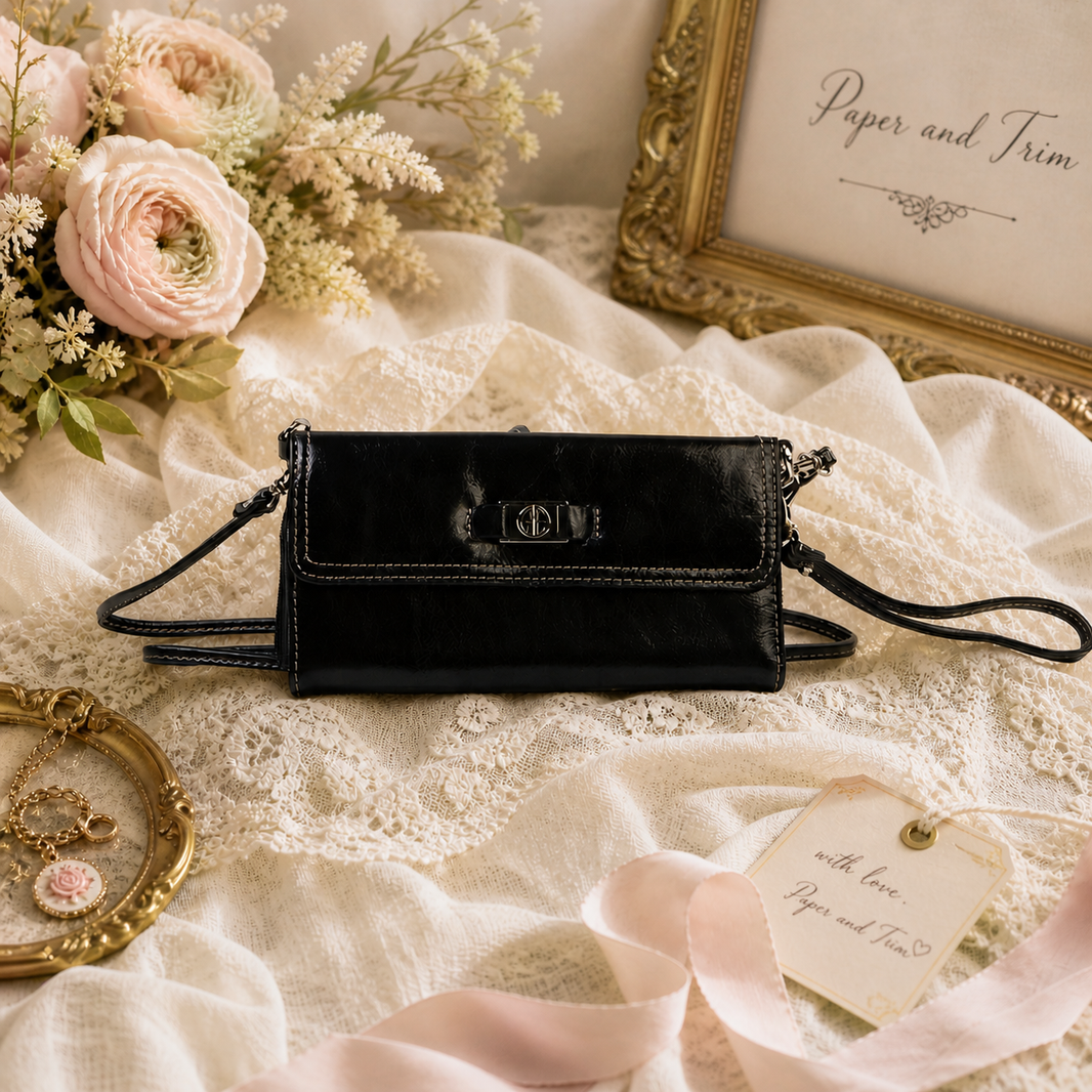 Black Leather Wallet - Leather Wallet