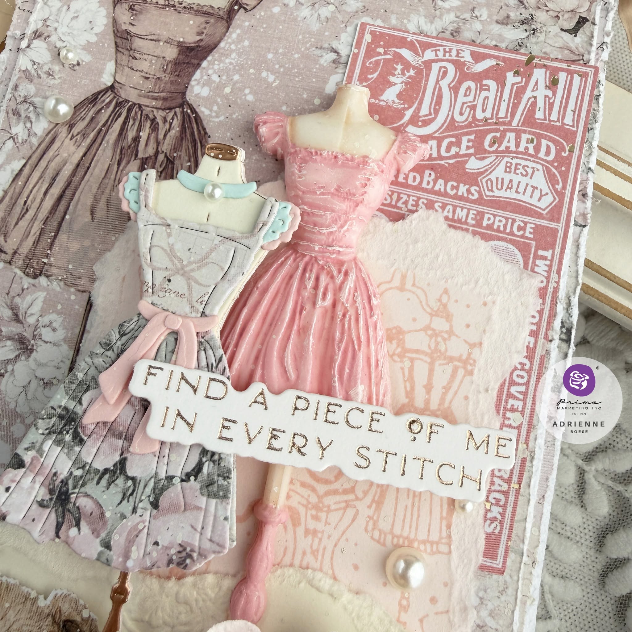 Buttons & Keepsakes Collection A4 Transfer