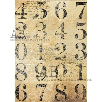 Vintage Numerals & Script – Aged Ledger