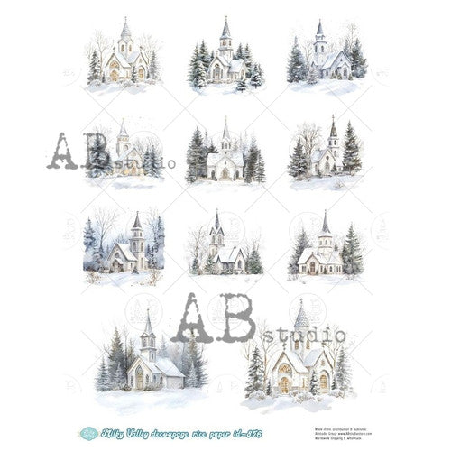 Winter Churches Collection – Snowy Chapel Scenes