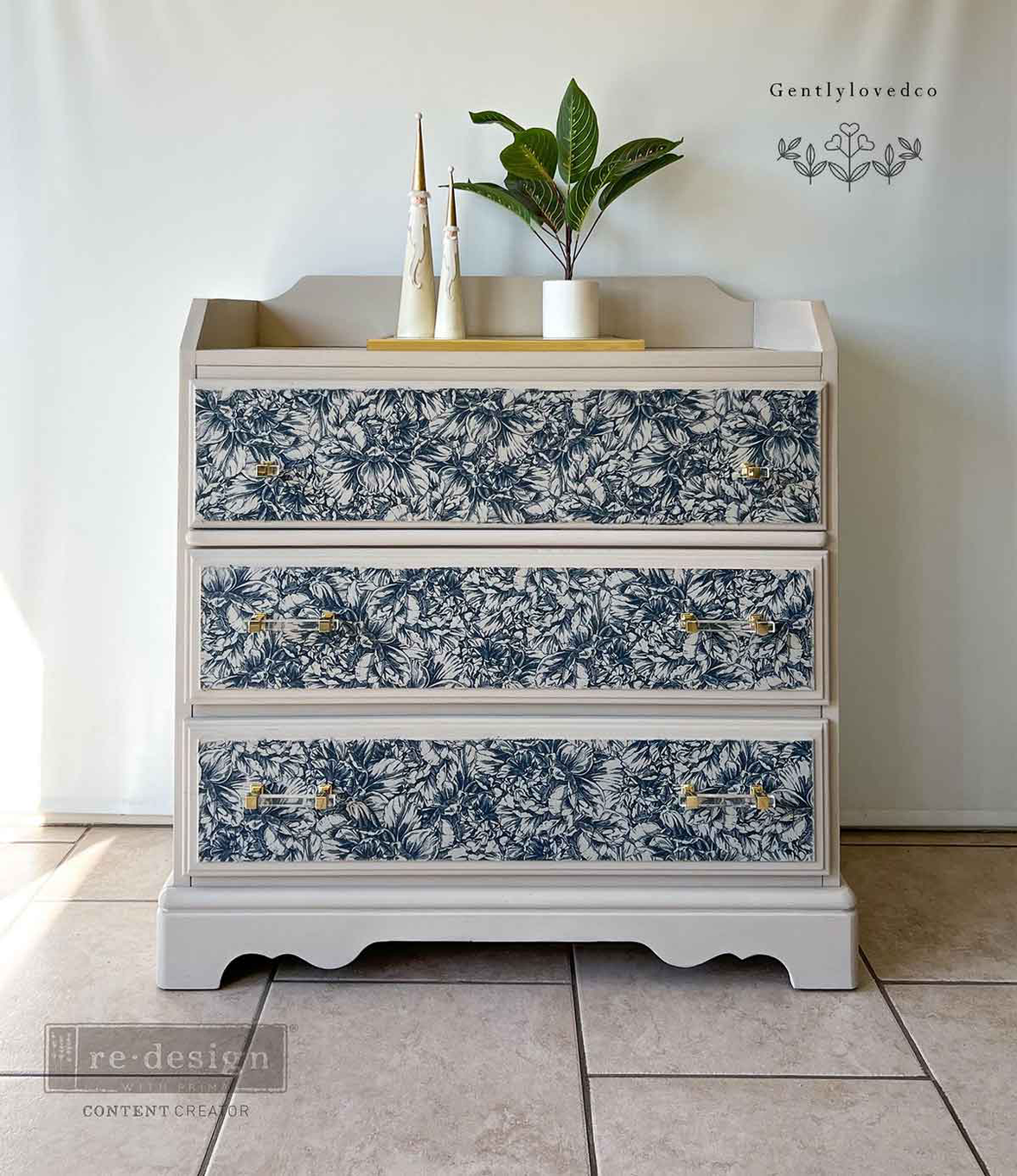 A1 Decoupage Fiber – Blue Wallpaper – 1 sheet, A1 size