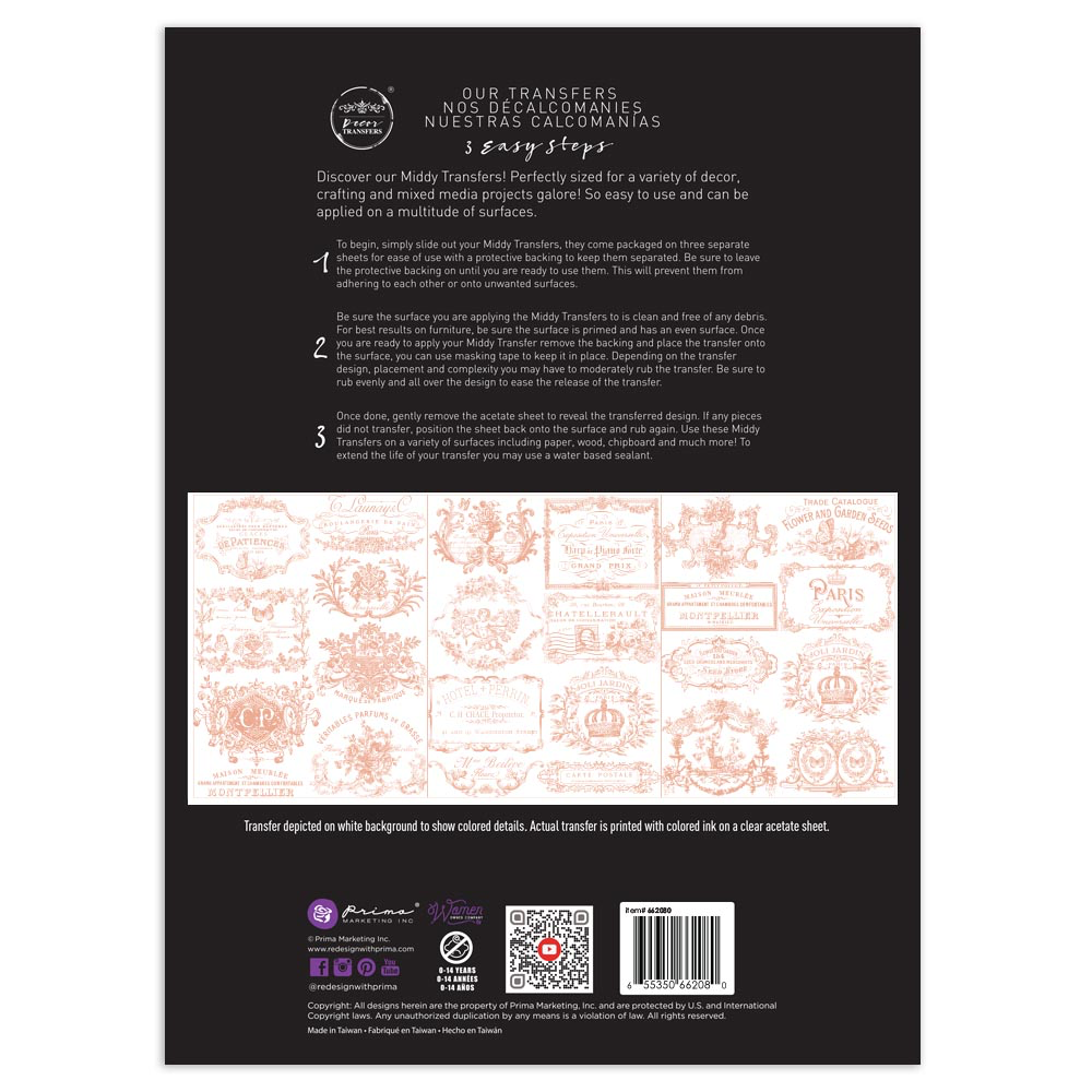 Middy Transfers® – Vintage Labels III – 3 sheets, 8.5″x11″
