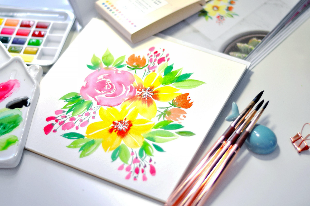 Watercolor Confetti Set, Paint Set