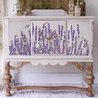 Decor Transfers® – Champs De Lavende – total sheet size 24″x35″, cut into 3 sheets