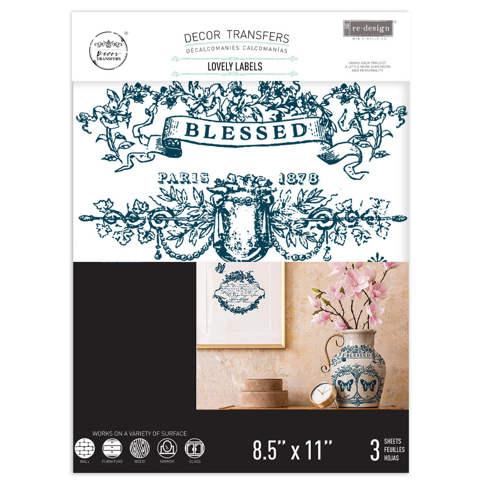 Middy Transfers® – Lovely Labels – 3 sheets, 8.5″x11″