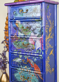 Redesign Decor Transfers® - Peacock Dreams size 24"x33", Large Bird Transfers