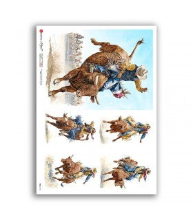 Rodeo Bull Riding Scenes