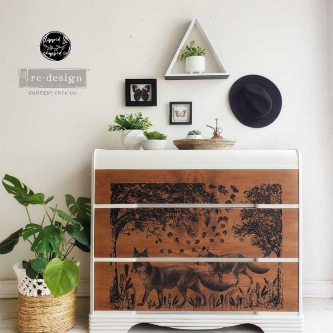 Decor Transfers® - Fox Meadows - total sheet size 24"x35", cut into 2 sheets
