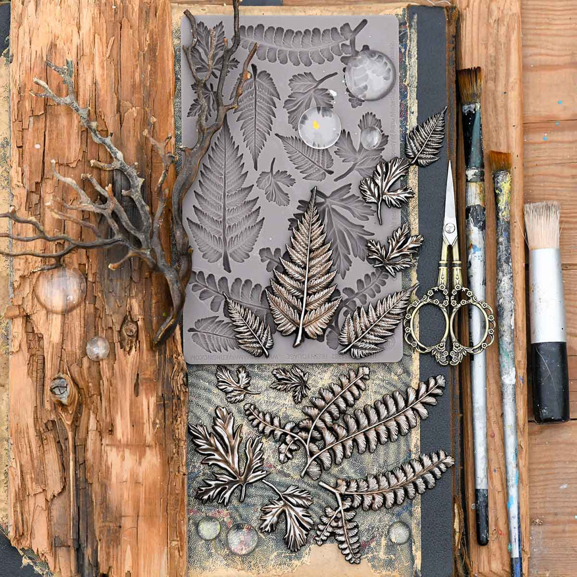 Finnabair Decor Moulds® - Fresh Foliage Mould, Decor Mould