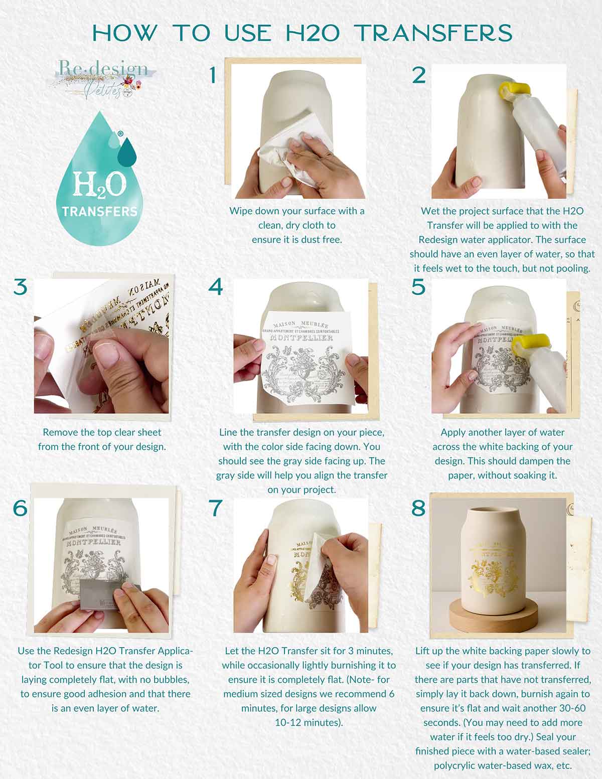 H2O Transfers - Nostalgic Blooms