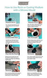Amazing Casting Resin - Includes Parts A & B; 8 Fl Oz / Total 16 Fl Oz + 2 sticks + 3
