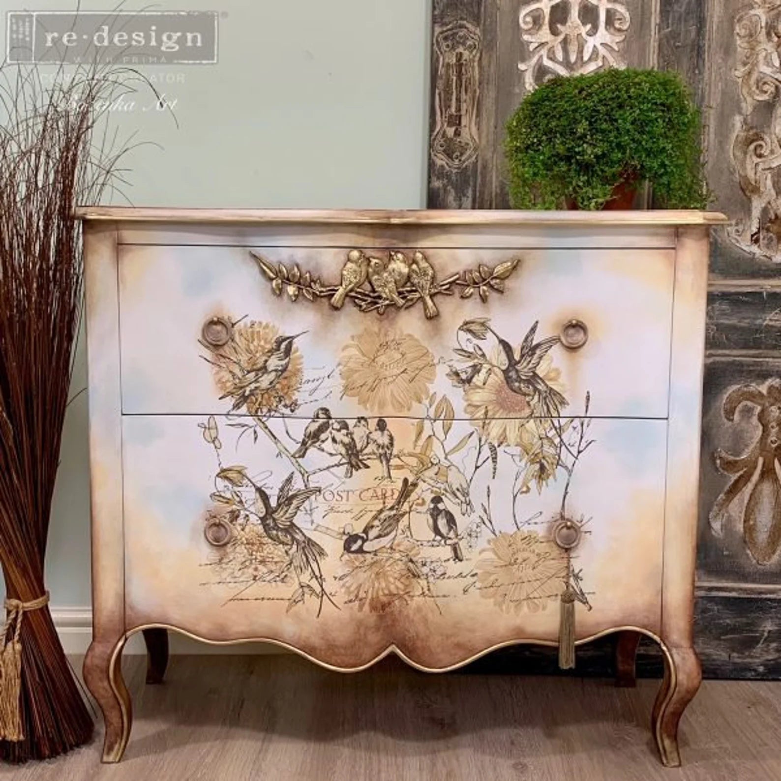 Large Rustic Vintage Transfer, Furniture Transfers