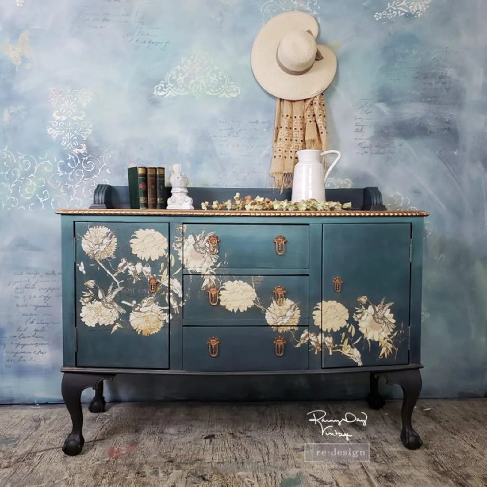 Large Rustic Vintage Transfer, Furniture Transfers