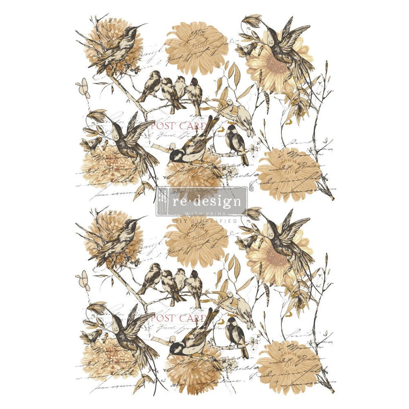 Large Rustic Vintage Transfer, Furniture Transfers