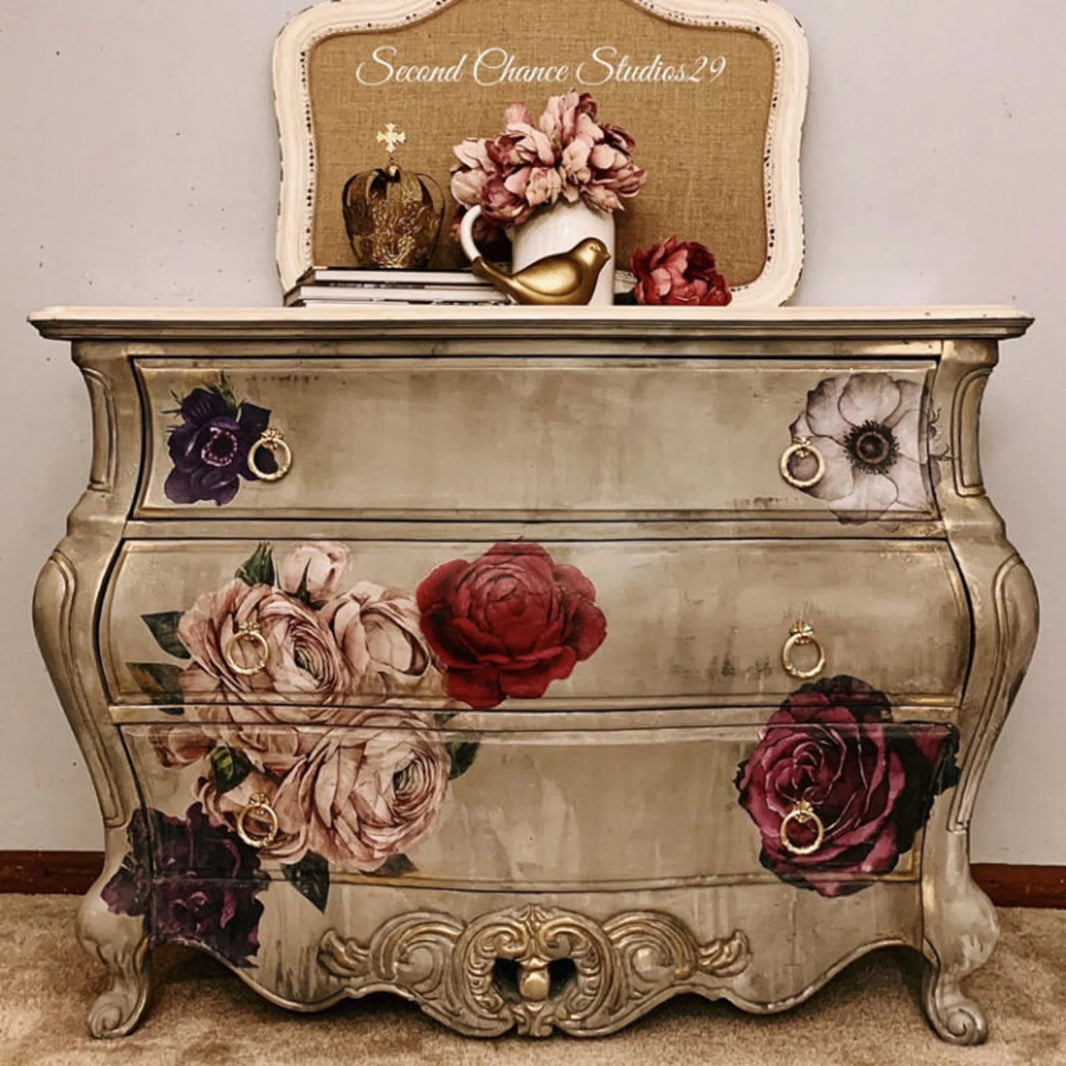 Redesign Decor Transfers® - Lush Floral II - 6 sheets, design size 44" X 30"