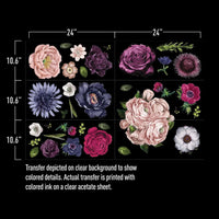 Redesign Decor Transfers® - Lush Floral II - 6 sheets, design size 44" X 30"