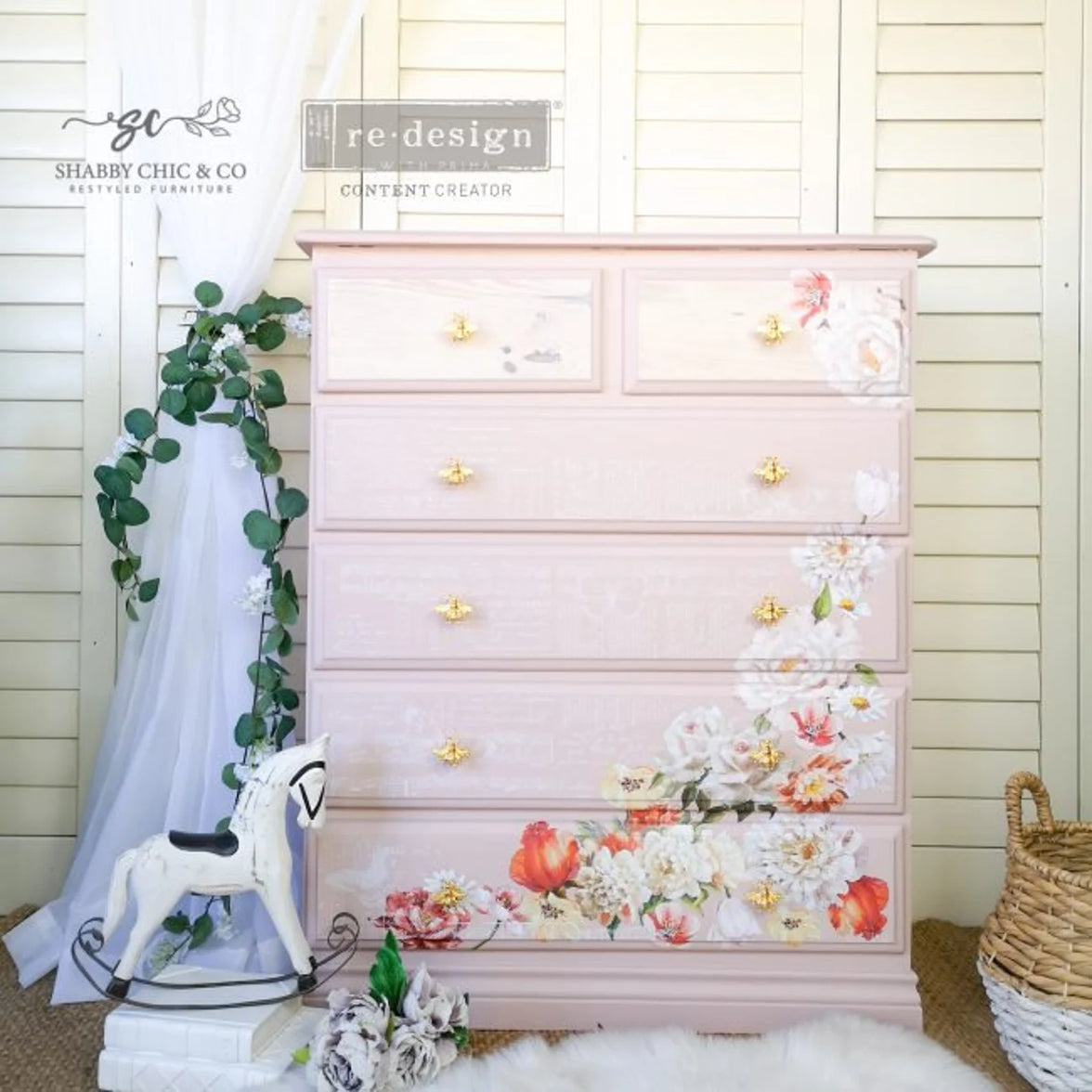 Decor Transfers® - Pretty in Peach Floral Transfers