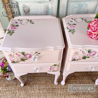 Delicate Roses Floral Furniture Transfer - Redesign with Prima Mini Decal