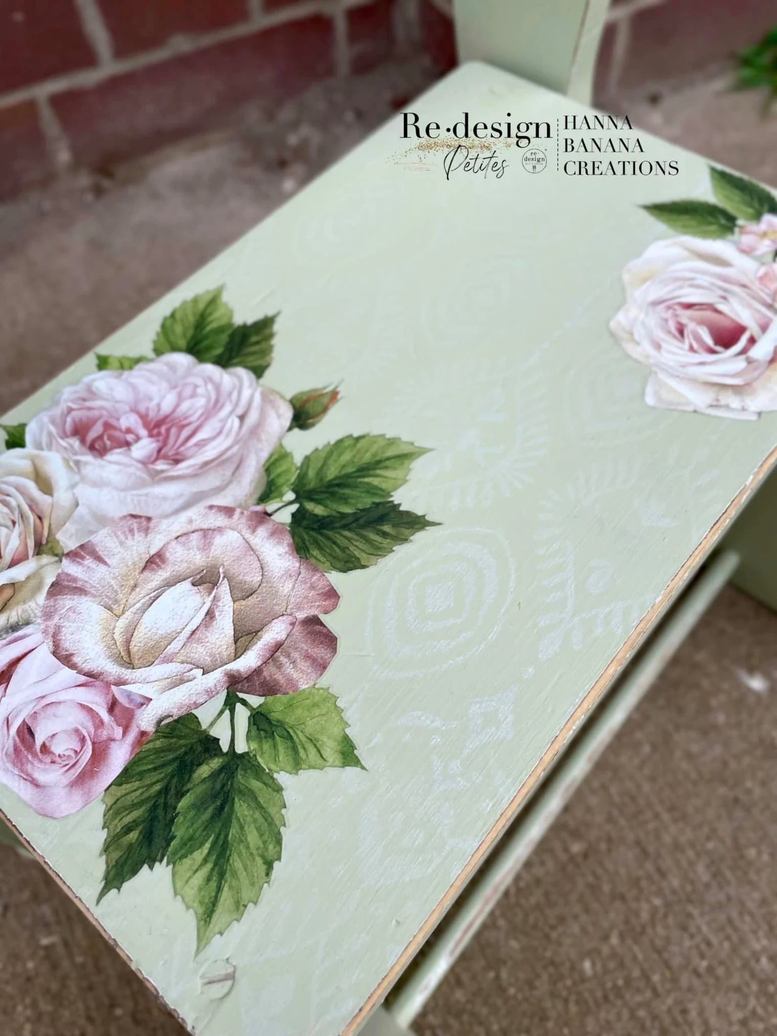 Delicate Roses Floral Furniture Transfer - Redesign with Prima Mini Decal