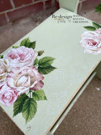 Delicate Roses Floral Furniture Transfer - Redesign with Prima Mini Decal