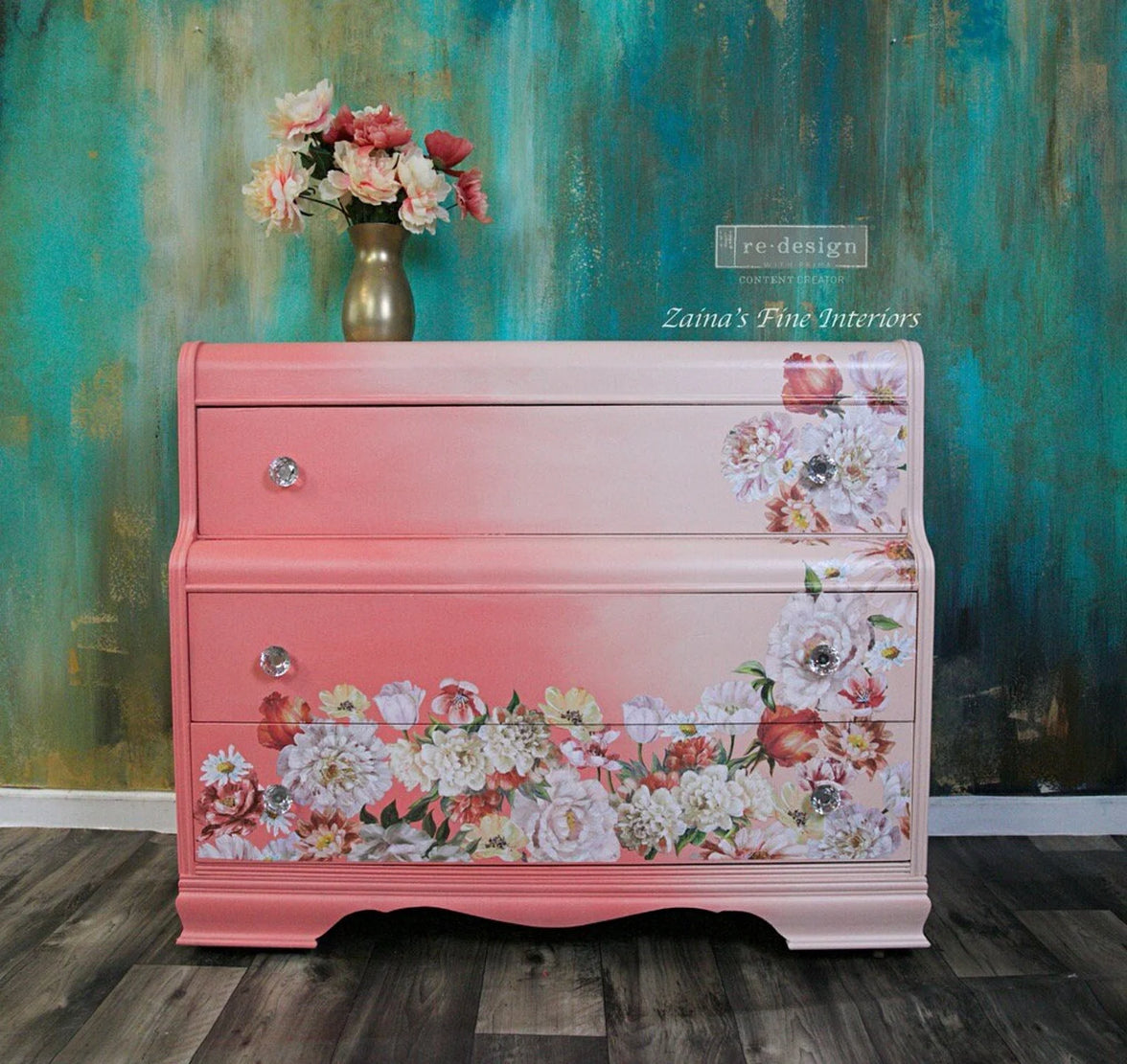 Decor Transfers® - Pretty in Peach Floral Transfers