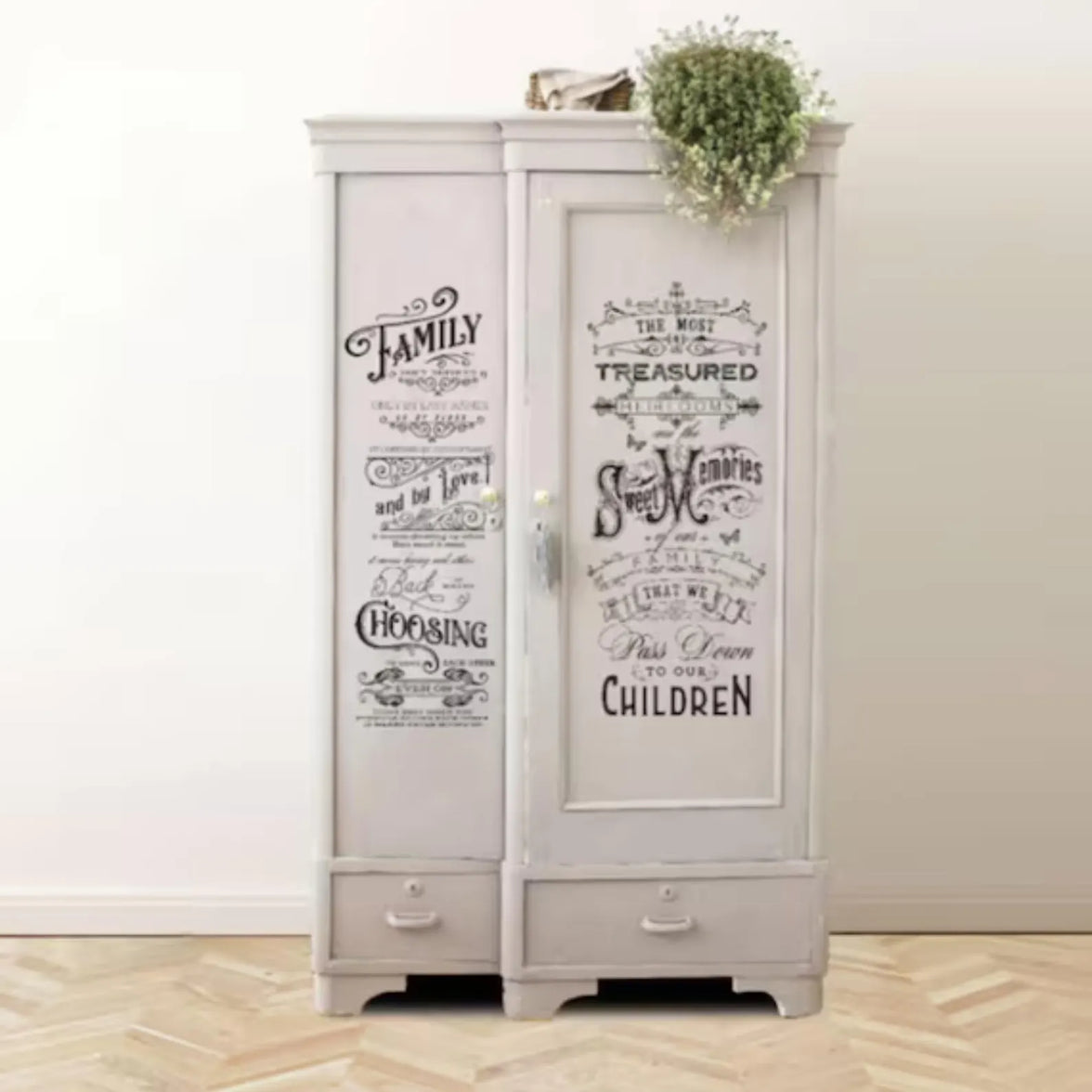 Redesign Decor Transfers® – Family Heirlooms – 2 sheets, design size 22″ X 27″