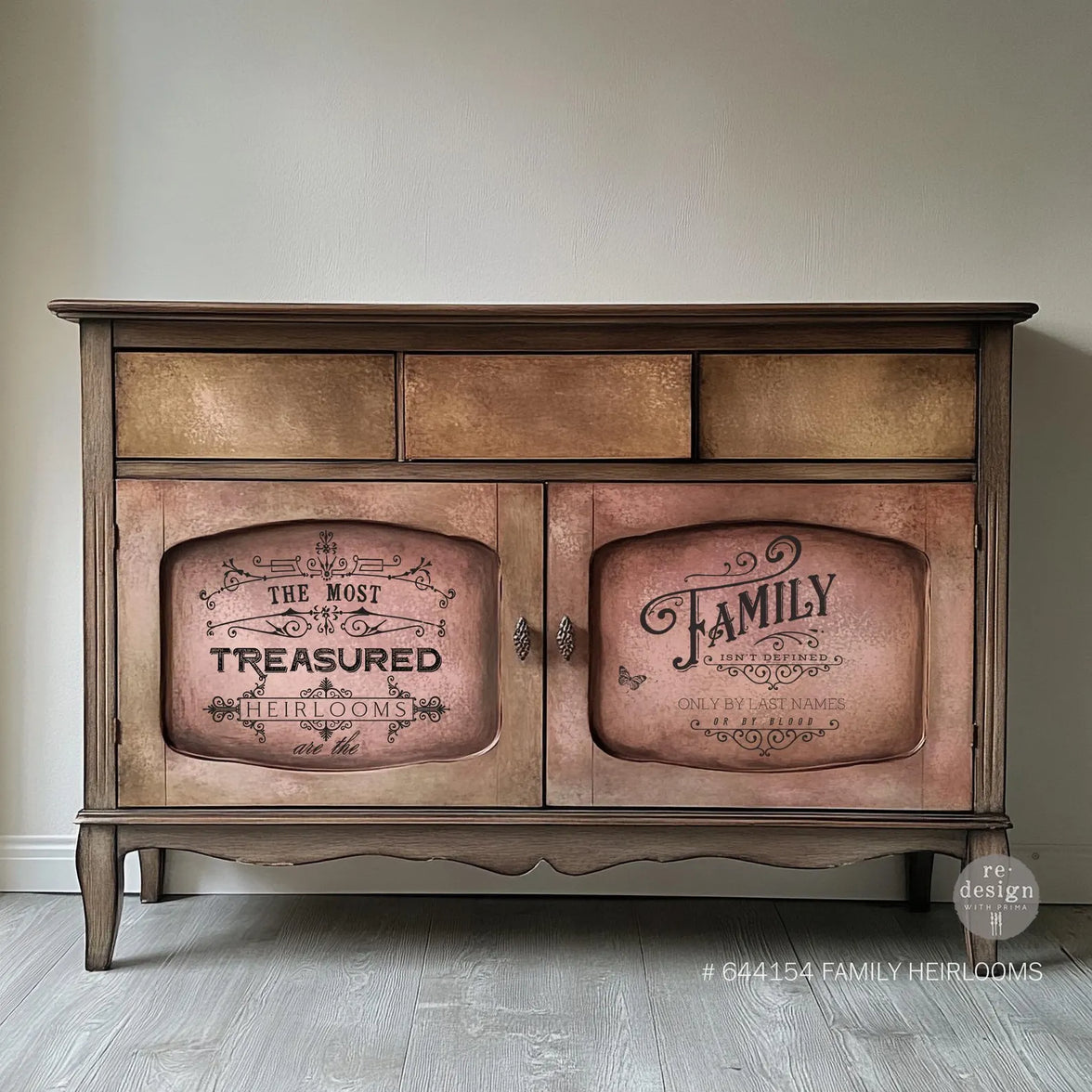 Redesign Decor Transfers® – Family Heirlooms – 2 sheets, design size 22″ X 27″