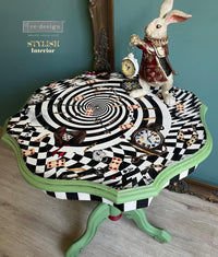 Tea Party Whirlwind Découpage Décor Tissue Paper – 1 Sheet (19.5″ X 30″), Alice and Wonderland Paper