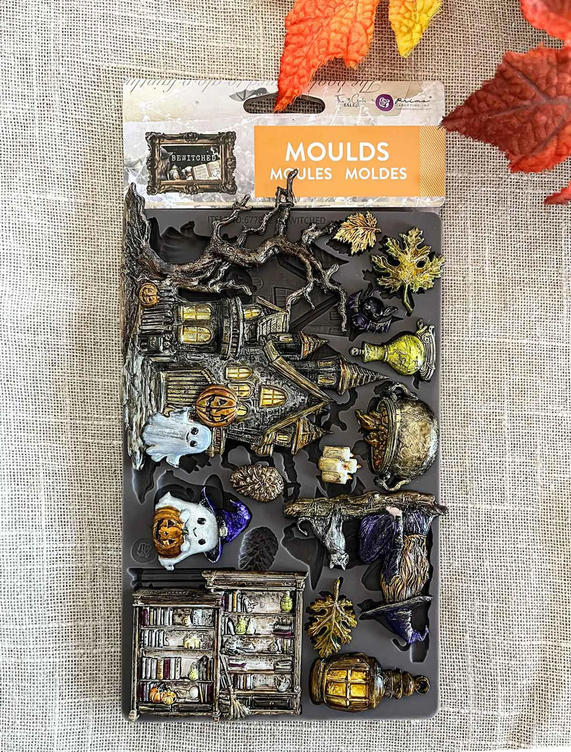Bewitched Collection Mould - Bewitched Mould - 1 pc, 5"x8"x8mm, Halloween Mould