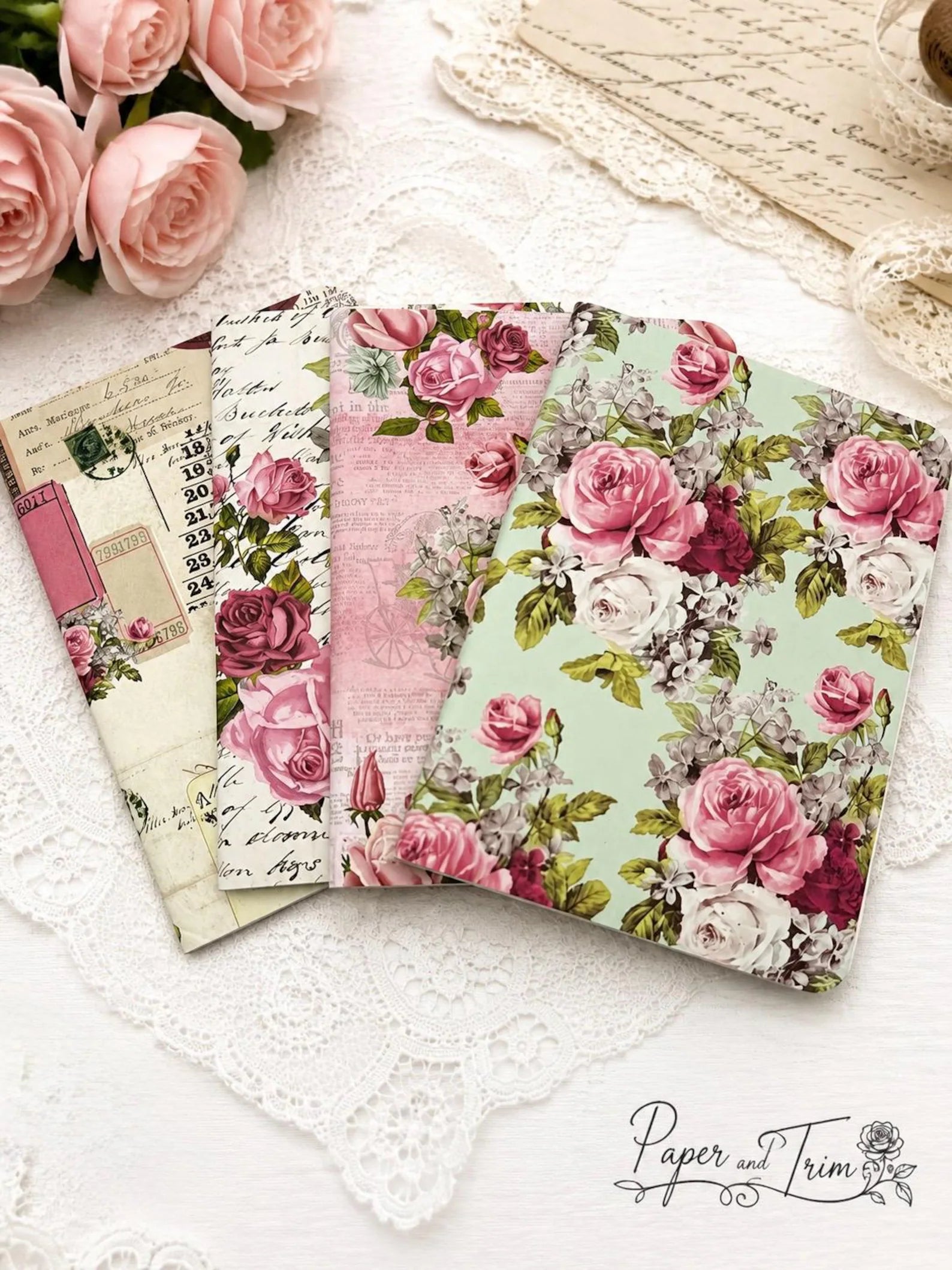 Passport Cover With Inserts, Prima Marketing Inc, Misty Rose Passport Cover, Pocket Size Notebook Cover