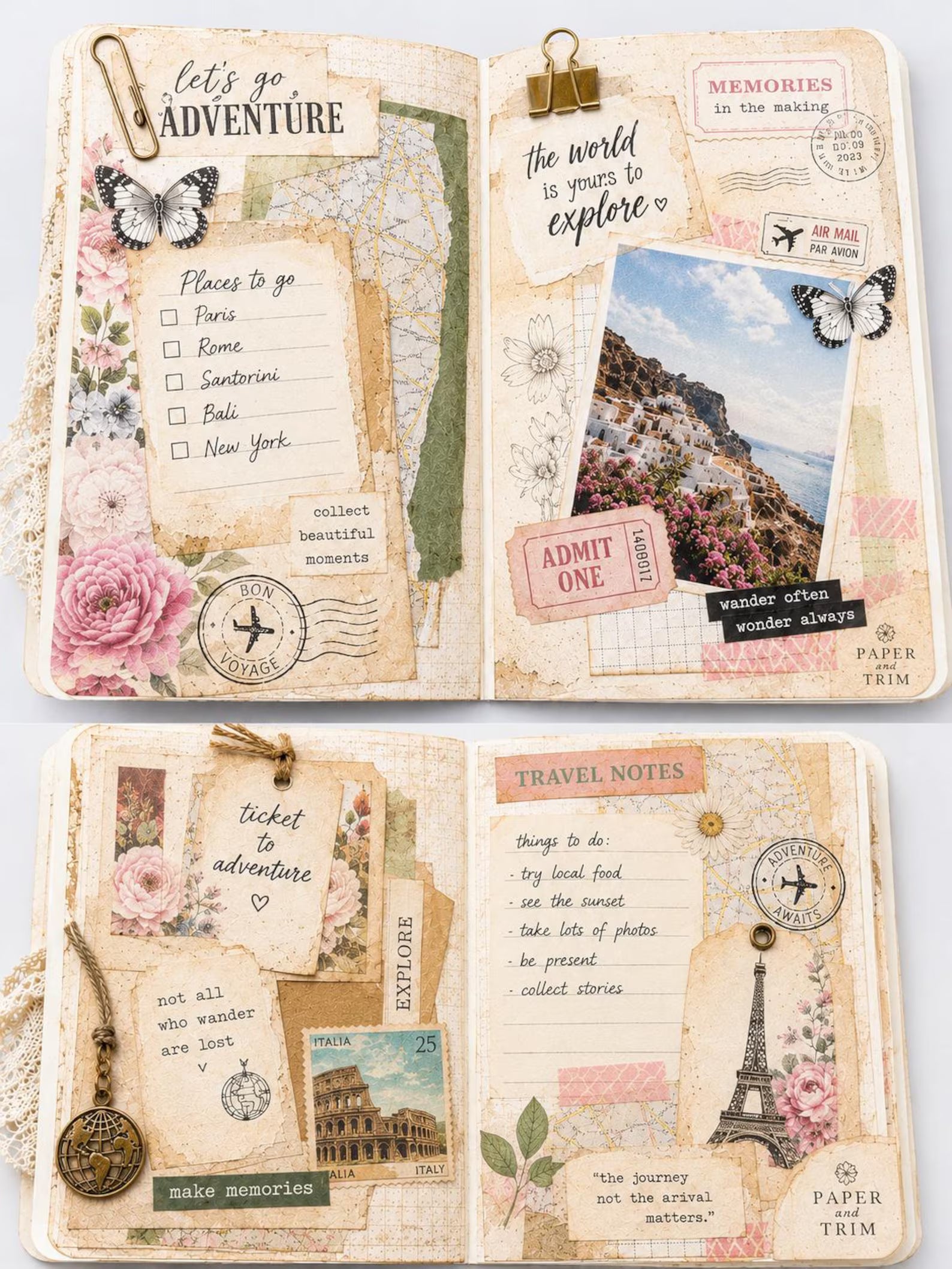 Passport Cover With Inserts, Prima Marketing Inc, Misty Rose Passport Cover, Pocket Size Notebook Cover