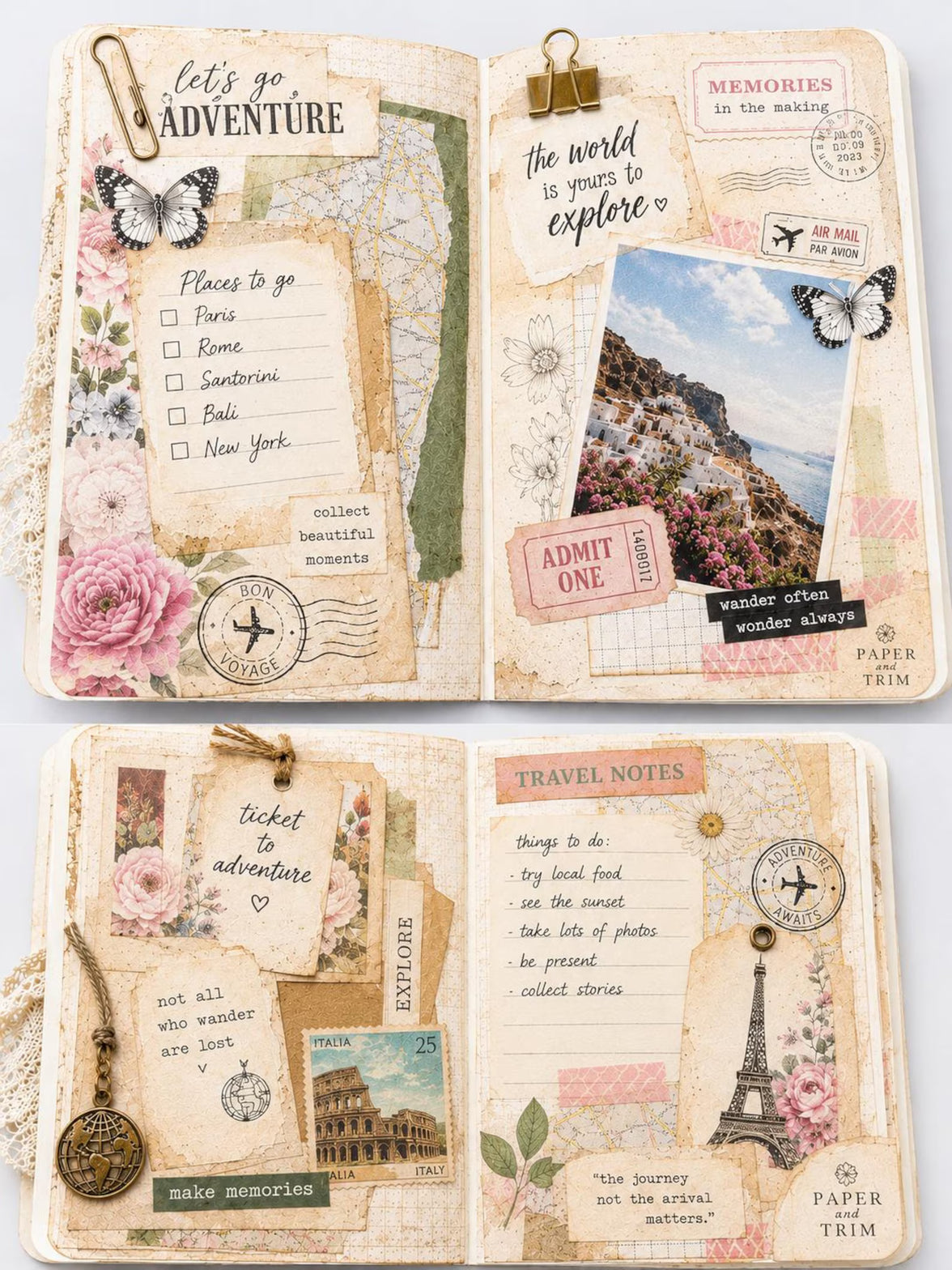 Passport Cover With Inserts, Prima Marketing Inc, Misty Rose Passport Cover, Pocket Size Notebook Cover