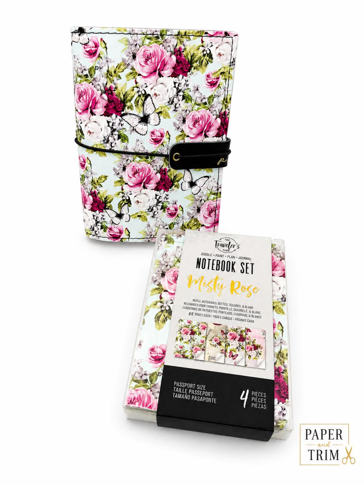 Passport Cover With Inserts, Prima Marketing Inc, Misty Rose Passport Cover, Pocket Size Notebook Cover