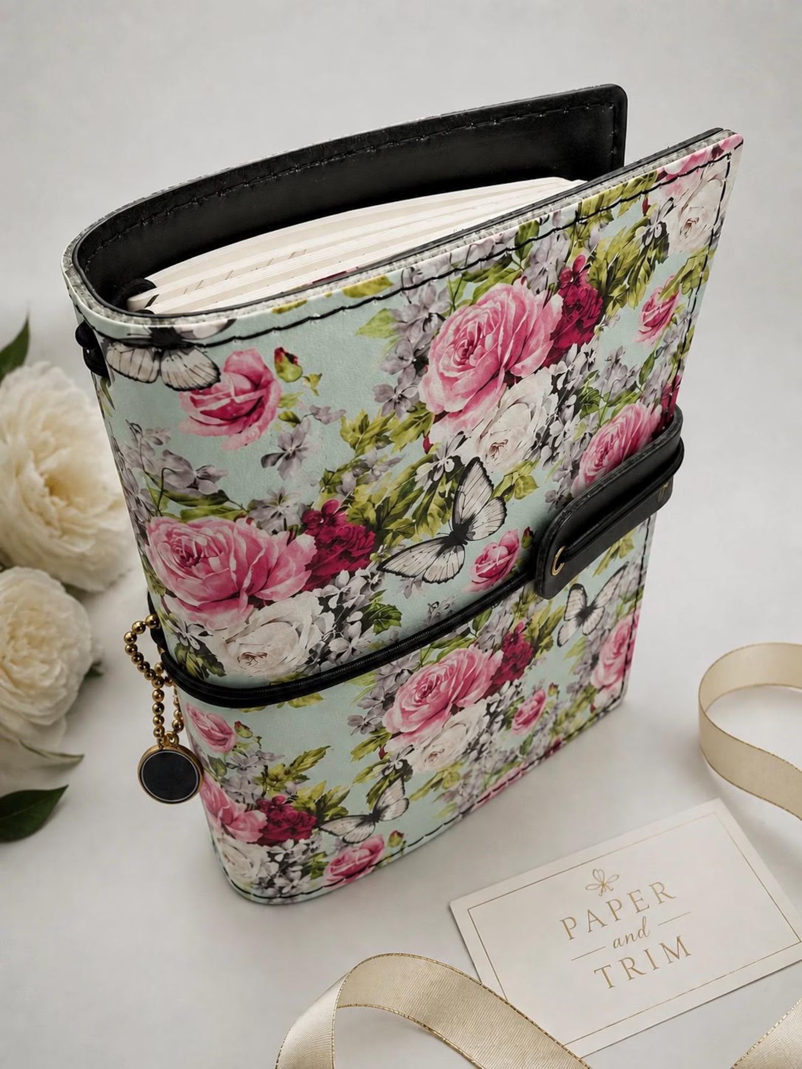 Passport Cover With Inserts, Prima Marketing Inc, Misty Rose Passport Cover, Pocket Size Notebook Cover
