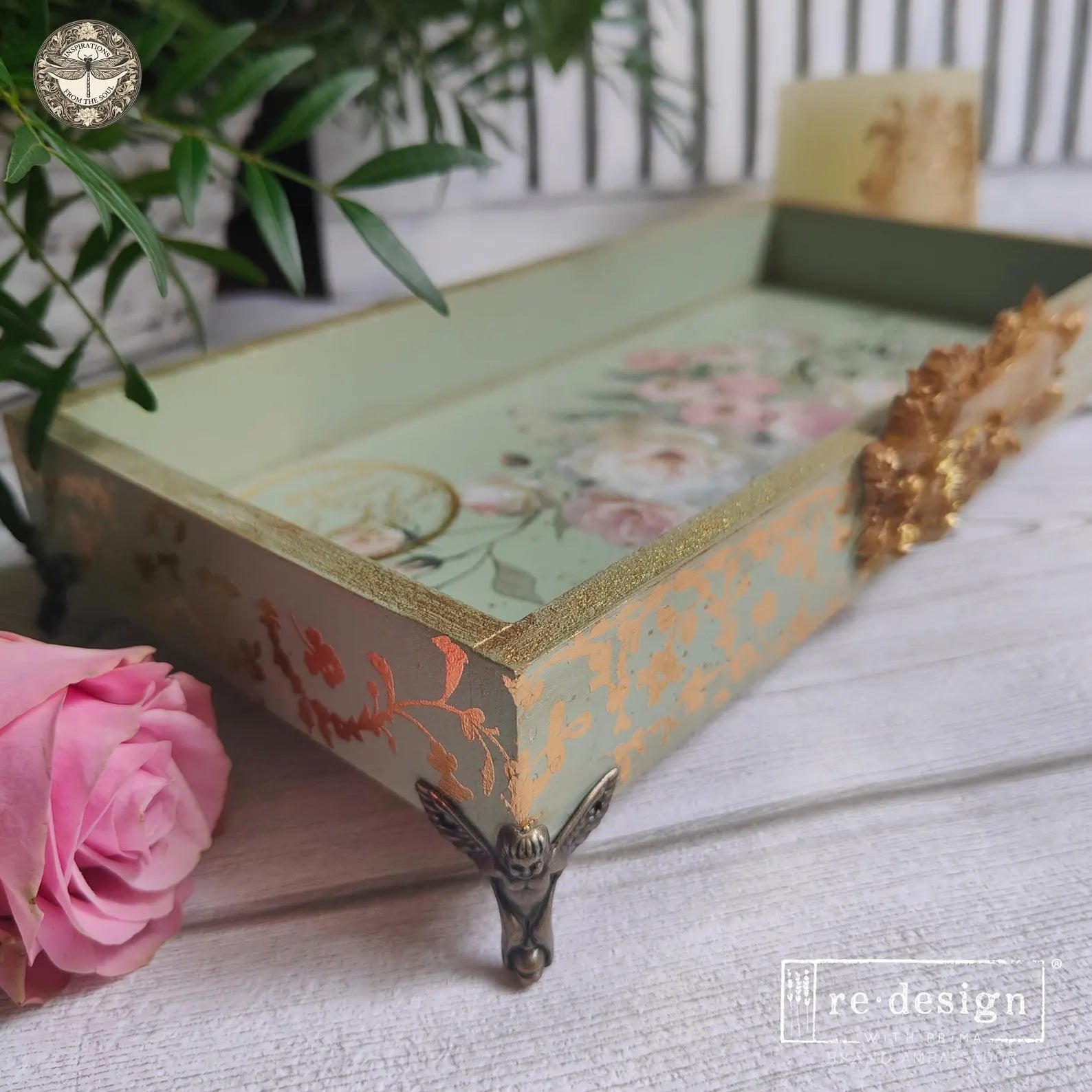 Vineyard Elegance, ReDesign Prima Foil Transfers - Kacha Foil Transfer, Furniture Transfers, Mirror Transfer, Glass Transfers, Glass Jar Foil, (Copy)