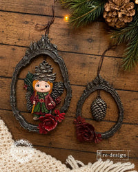Pinecone Dolls, Redesign with Prima Decor Mould, Holiday Mould, Christmas Mould