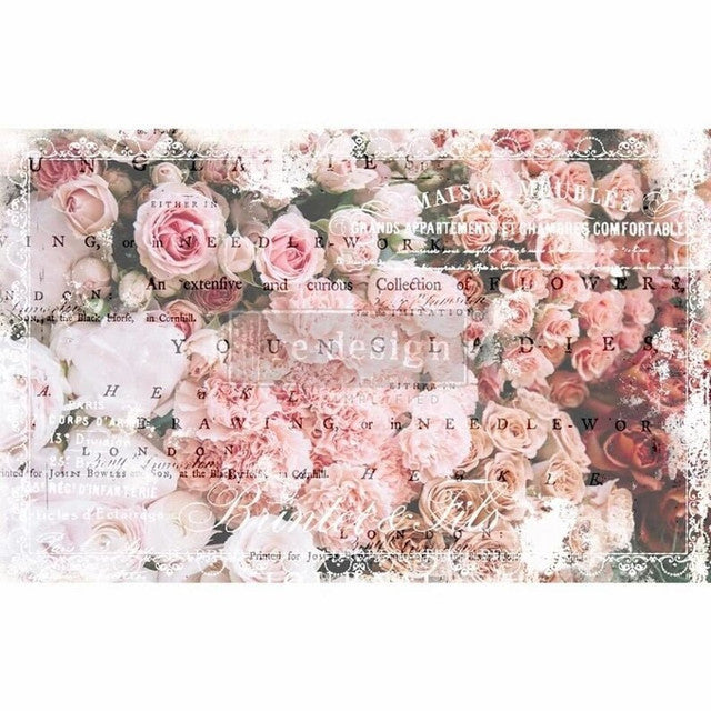 Redesign Decoupage Décor Tissue Paper - Angelic Rose Garden - 2 sheets (19" x 30")