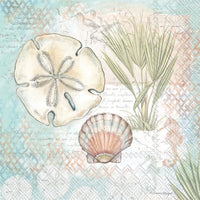 Sand Dollar Beach Napkins – Nautical Decoupage Paper, Sea Life Decoupage, Decoupage Paper, Ocean Themed Paper, By The Shore Paper