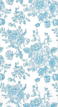 Baby Blue Floral Paper Napkins - Decoupage, DIY (3pc)