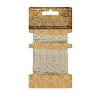 Off White Cotton Lace Ribbon: Vintage Style Sewing, Scrapbooking