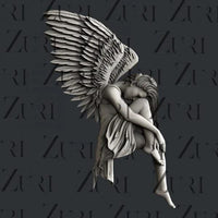 Angel Silicone Mold: Zuri Molds for Resin, Clay, Fondant (5.5x3.7x.4 in)