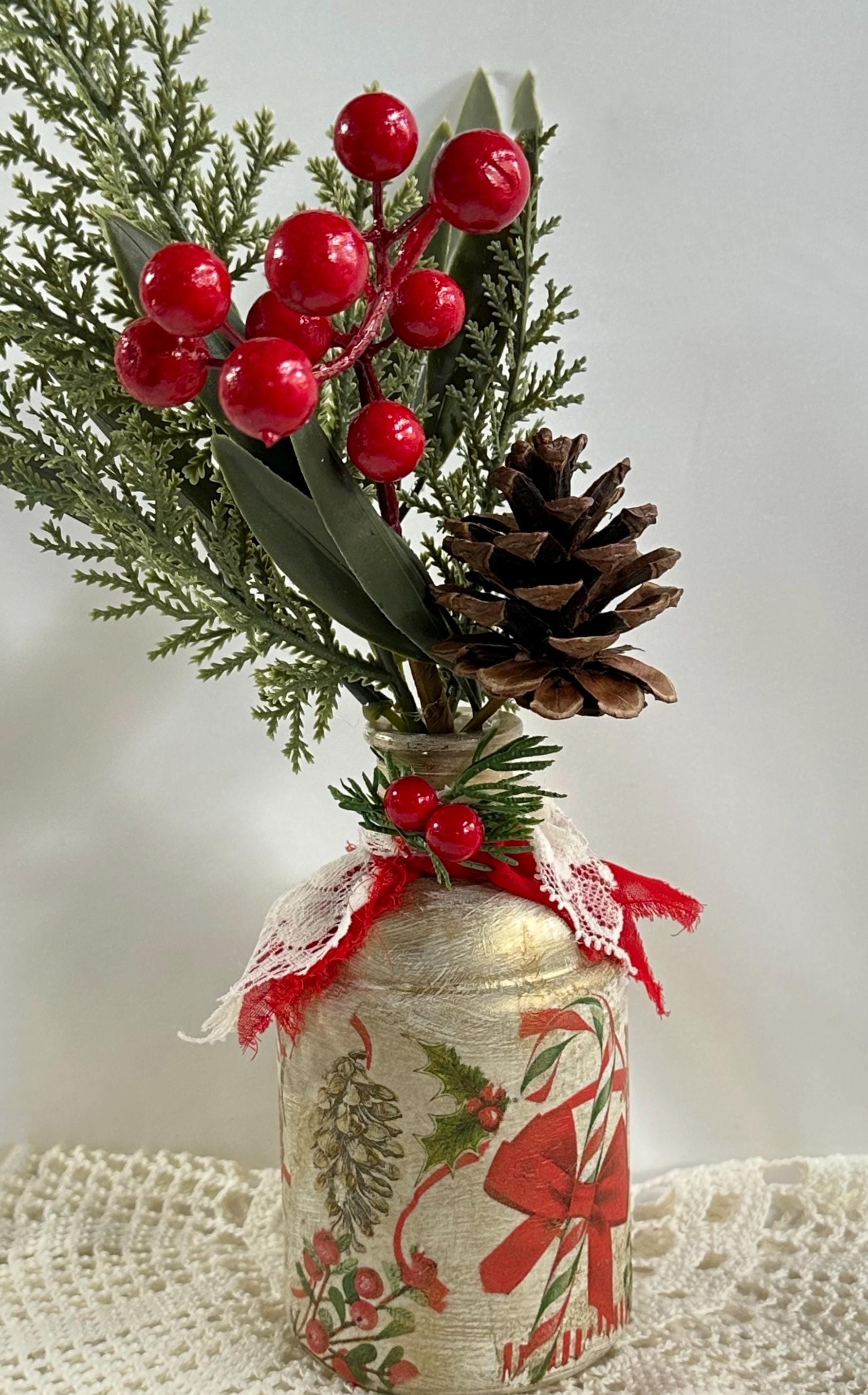 Christmas Decoupage Napkins: Advent Calendar Holiday Paper Crafts