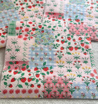 Strawberry Flower Decoupage Napkins: Craft Paper (3 Pieces)