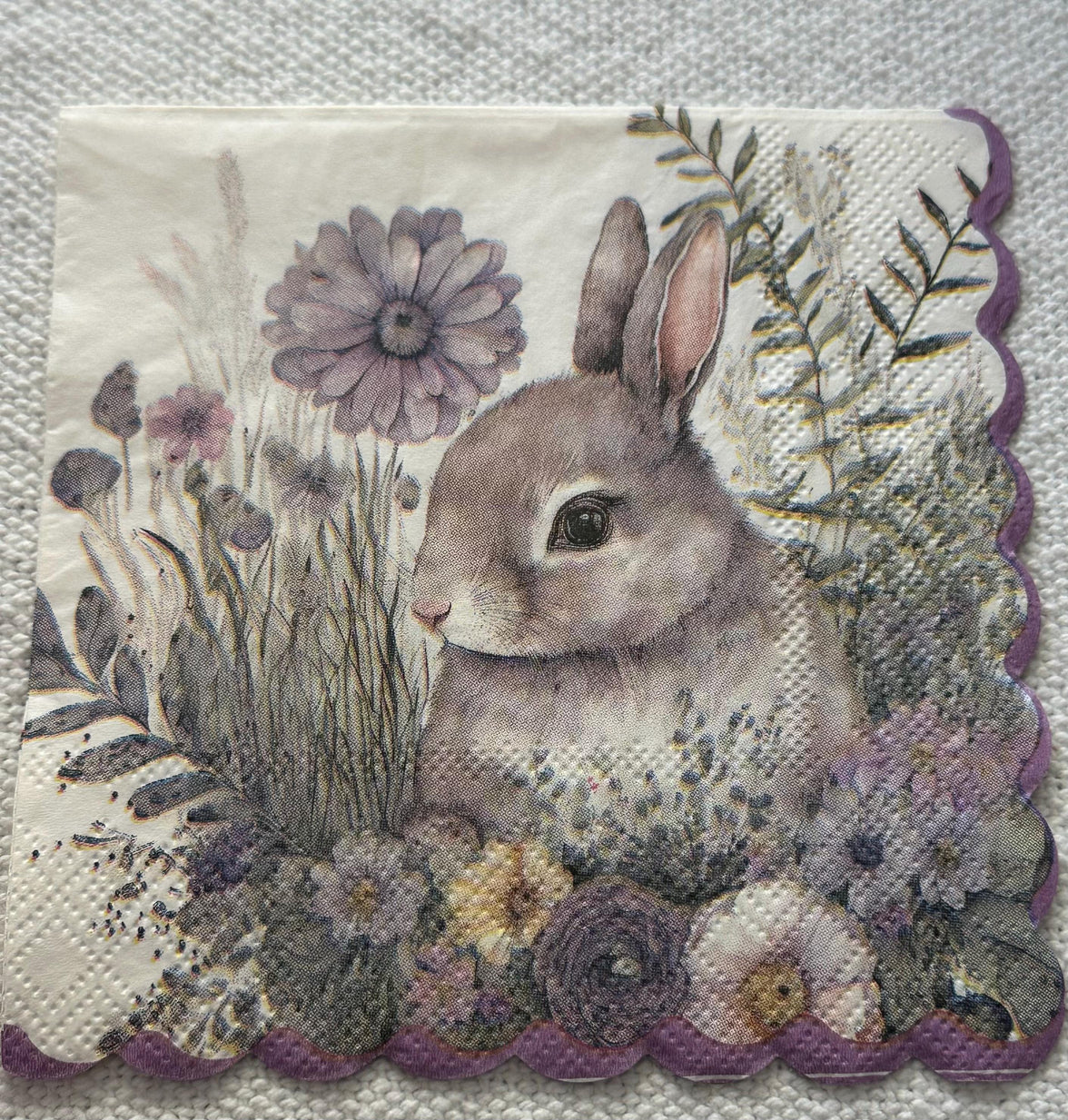 Bunny Decoupage Napkins - Easter Spring Craft Paper (3 pieces)