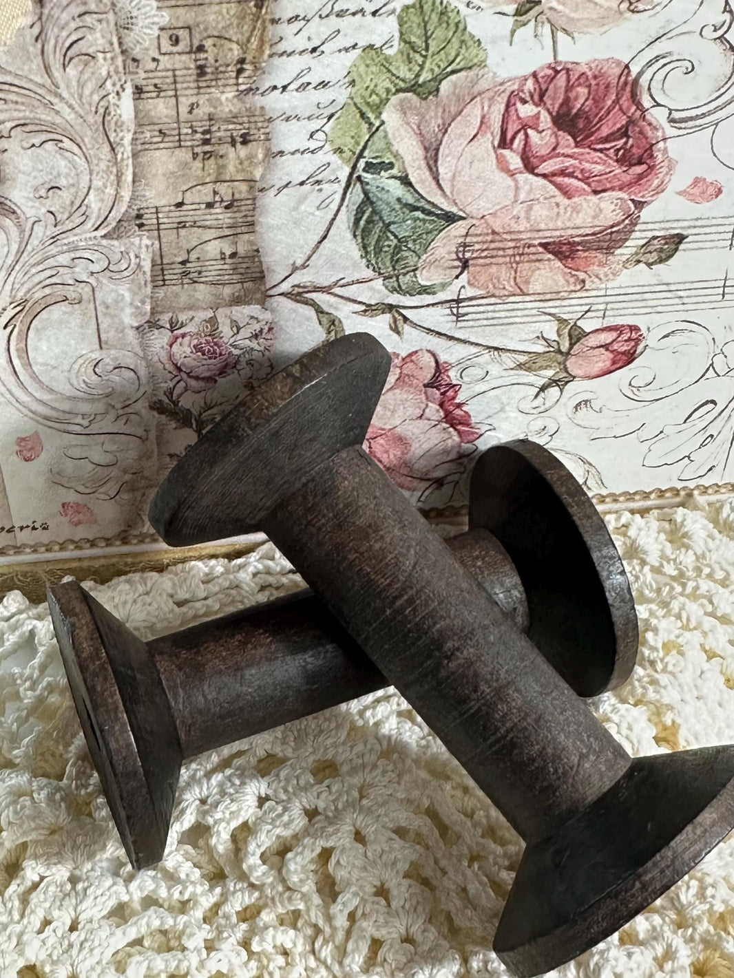 Spool - Wooden Spools #2, Vintage Style Wood Spools, Ribbon Storage, Vintage Wood Spool, Photography Props, Sewing Spools, Embroidery Spools